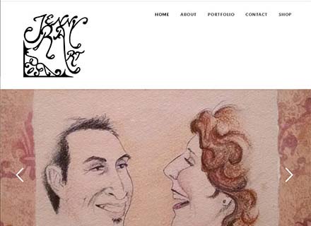 Screenshot of the Jenny Ray Art Website