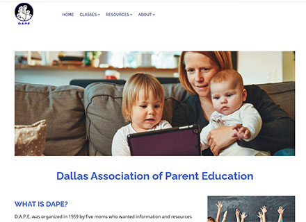 Dallas Association for Parent Education Website Thumbnail