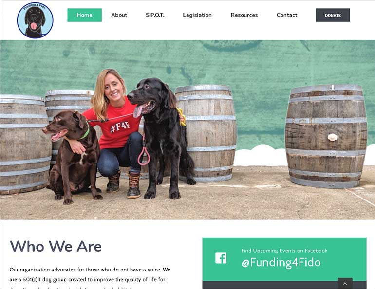 Screenshot of Funding 4 Fido website