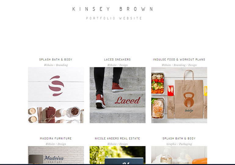 Kinsey Brown Web Portfolio Screenshot