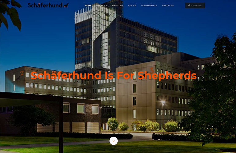 Schaferhund Website Screenshot